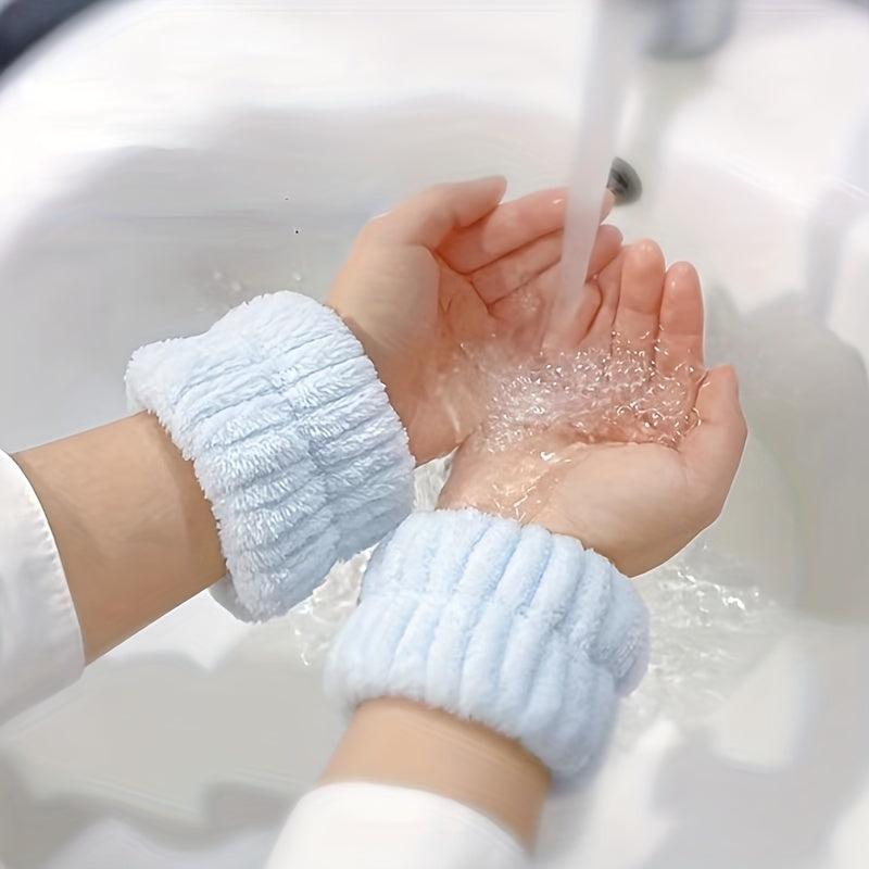 2 Pcs Microfiber Wrist Protection Towel Women Anti Sweat Wristband