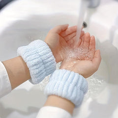 2 Pcs Microfiber Wrist Protection Towel Women Anti Sweat Wristband
