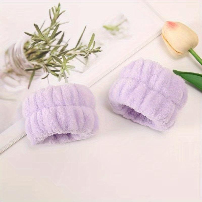 2 Pcs Microfiber Wrist Protection Towel Women Anti Sweat Wristband