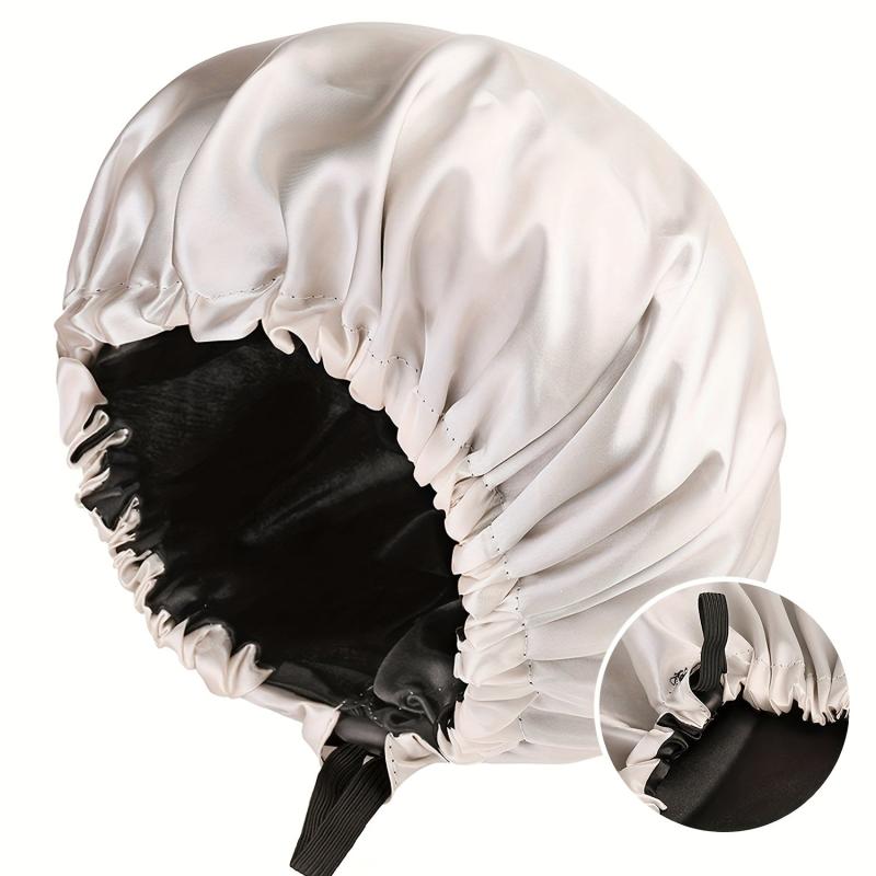 Satin Bonnet Sleep Cap Large Reversible Night Sleeping Turban Hat