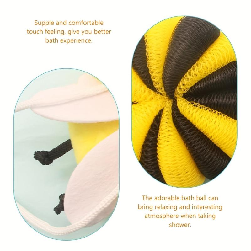 Bee Loofah Sponge Cartoon Bee Bath Sponge Shower Sponge
