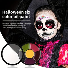 6 Colors Face Paint Palette DIY Waterproof Long Lasting Non Toxic