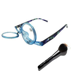 2-In-1 Makeup Glasses Magnifying Flip Down Readers