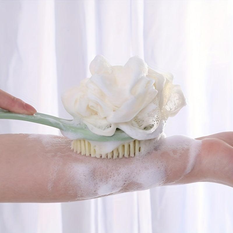 Soft Loofah and Bristles Bath Body Brush for Women and Men