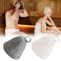 2pcs Felt Sauna Cap Anti Heat Hat for Men and Women