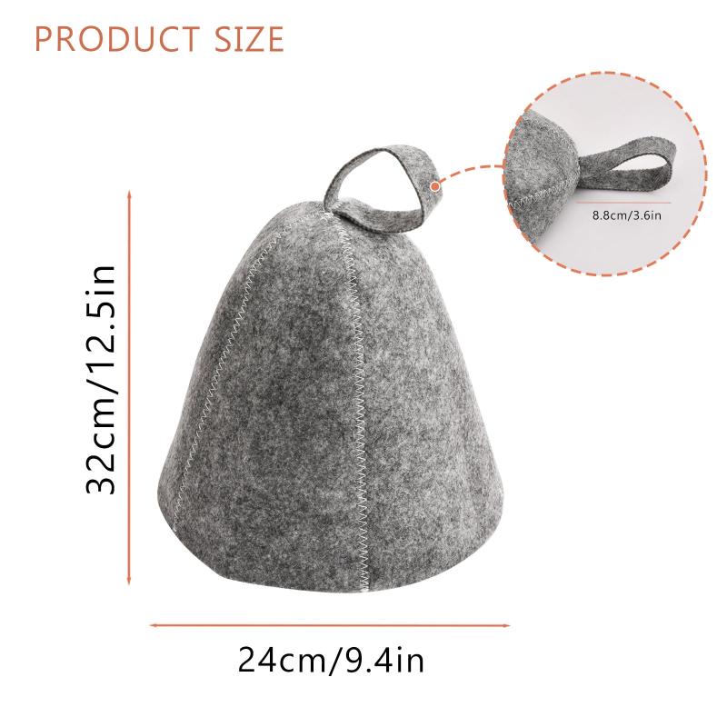 2pcs Felt Sauna Cap Anti Heat Hat for Men and Women