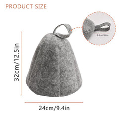 2pcs Felt Sauna Cap Anti Heat Hat for Men and Women
