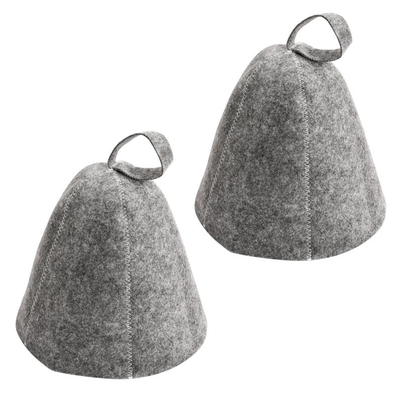 2pcs Felt Sauna Cap Anti Heat Hat for Men and Women