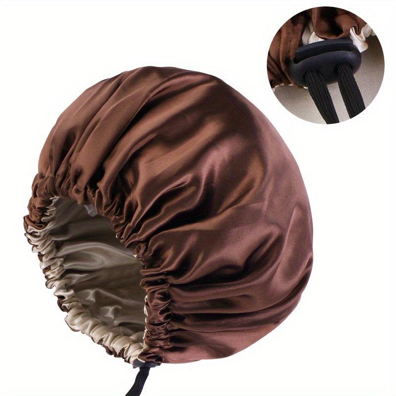 Adjustable Double Layer Shower Cap for Hair Protection