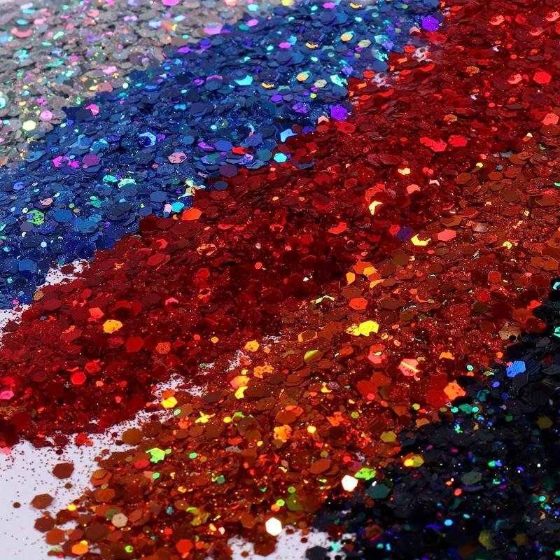 Chunky Glitter Purple Pink Green Mix