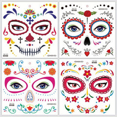 Day of the Dead La Catrina Face Tattoos