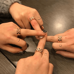 Waterproof Smiley Finger Tattoo Sticker - Removable & Temporary