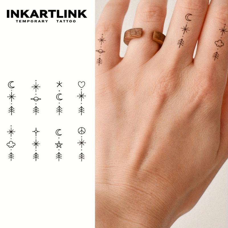 Small Line Finger Tattoo Magic Tattoo Waterproof Anti-Friction Lasting 1-2 Weeks