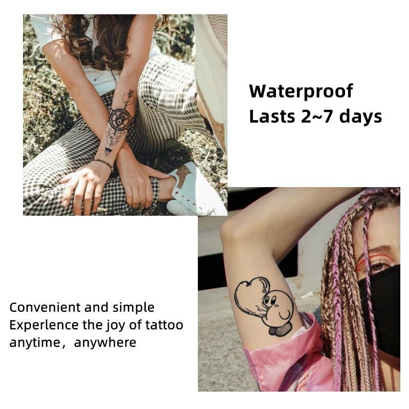 Realistic Wreath Tattoo Sticker - Waterproof Temporary Tattoo for Wrist and Neck