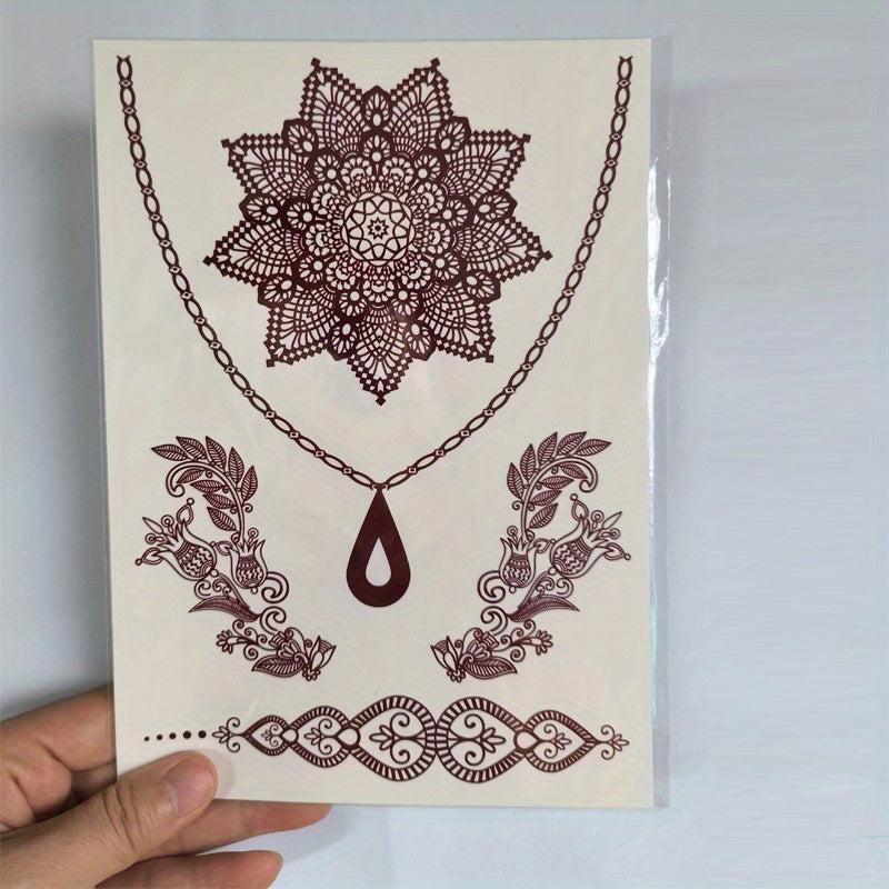 Waterproof Temporary Tattoo Sticker for Women - Lace Hollow Pattern