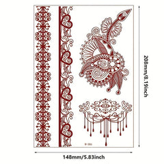 Waterproof Temporary Tattoo Sticker for Women - Lace Hollow Pattern