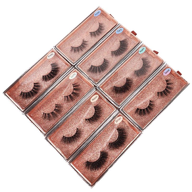 50 Pairs Faux Mink Lashes Natural Long False Eyelashes Set