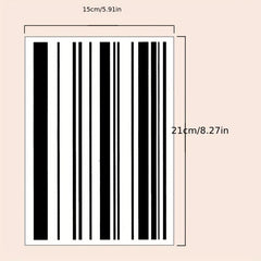 Geometric Line Stripe Tattoo Sticker Sweatproof Long Lasting