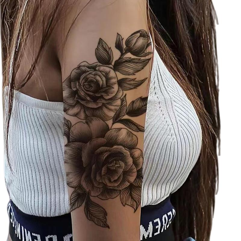 Waterproof Flower Tattoo Sticker  Long Lasting Temporary Tattoo for Natural Look
