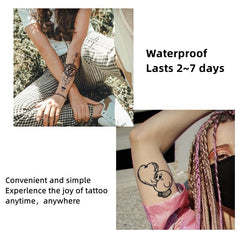 Large Flower Tattoo Sticker Waterproof Long-lasting Temporary Tattoo