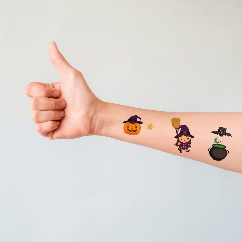 60 Sheets Halloween Makeup Temporary Tattoo Stickers Waterproof