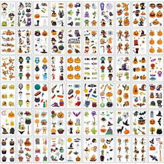 60 Sheets Halloween Makeup Temporary Tattoo Stickers Waterproof
