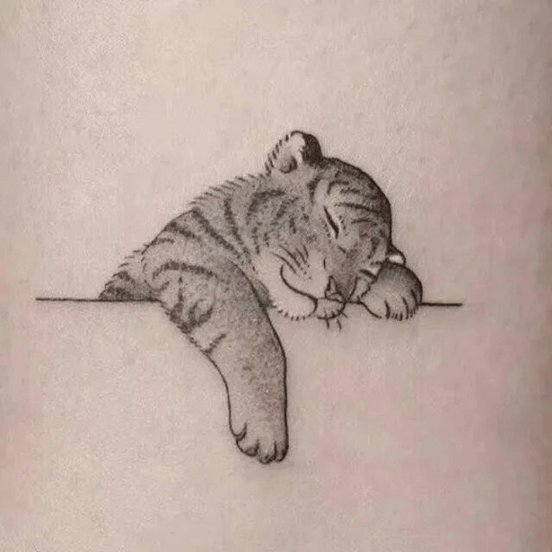 Waterproof Tiger Rabbit Whale Tattoo Stickers Easy to Apply Long Lasting