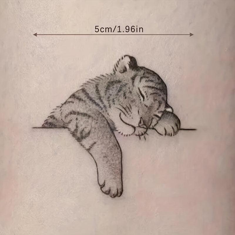 Waterproof Tiger Rabbit Whale Tattoo Stickers Easy to Apply Long Lasting