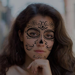 8 Pcs Waterproof Face Tattoo Stickers Halloween Makeup Prank Tattoos