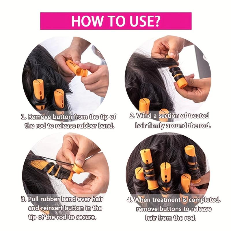 Purple Perm Rods Cold Wave Rods Hair Roller Curlers DIY Stying Tools
