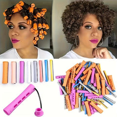 10pcs Cold Wave Perm Rods Set Hair Curling Rods For Long Hair
