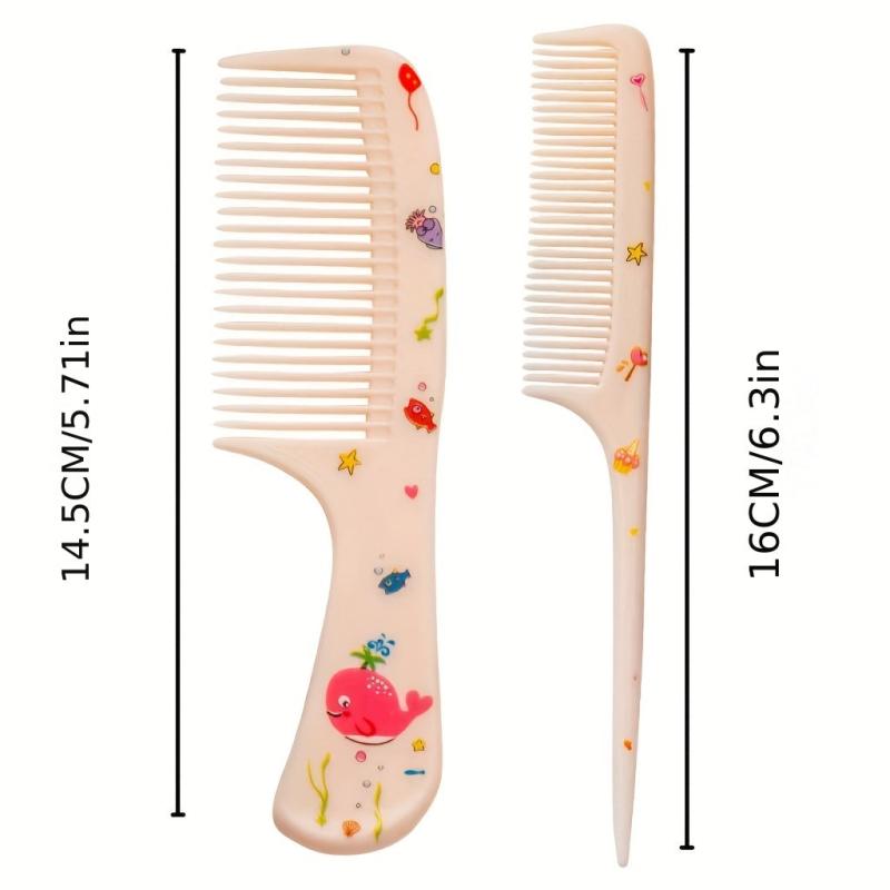 Anti Static Cartoon Hair Brush and Comb Set for Hair Care