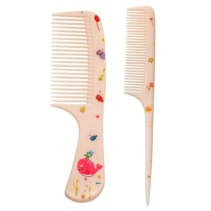 Anti Static Cartoon Hair Brush and Comb Set for Hair Care