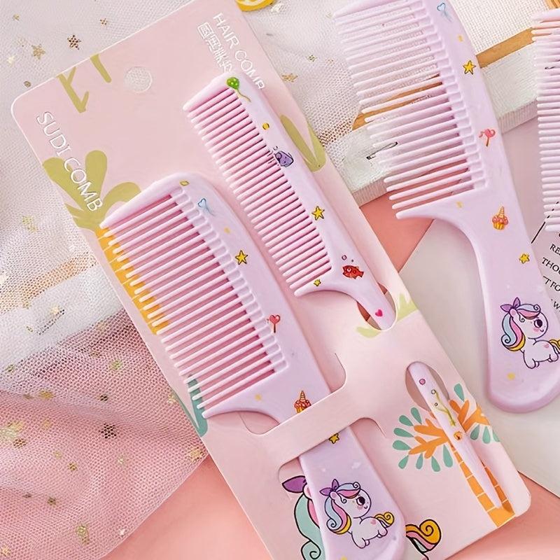 Anti Static Cartoon Hair Brush and Comb Set for Hair Care