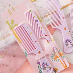 Anti Static Cartoon Hair Brush and Comb Set for Hair Care