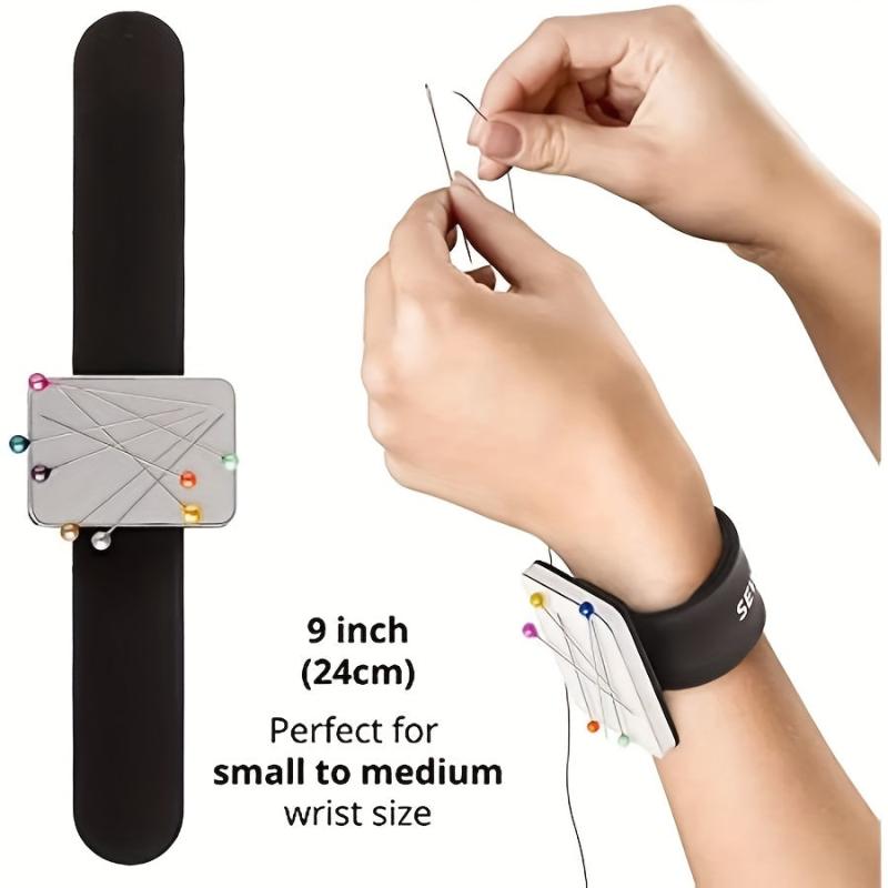 Magnetic Wrist Sewing Pin Cushion Holder for Hair Styling Tools