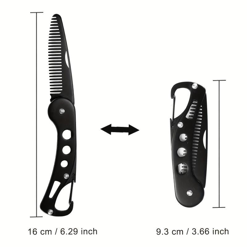 Stainless Steel Beard Comb for Men - Beard Grooming & Styling