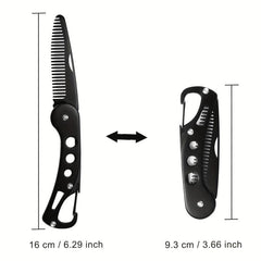 Stainless Steel Beard Comb for Men - Beard Grooming & Styling