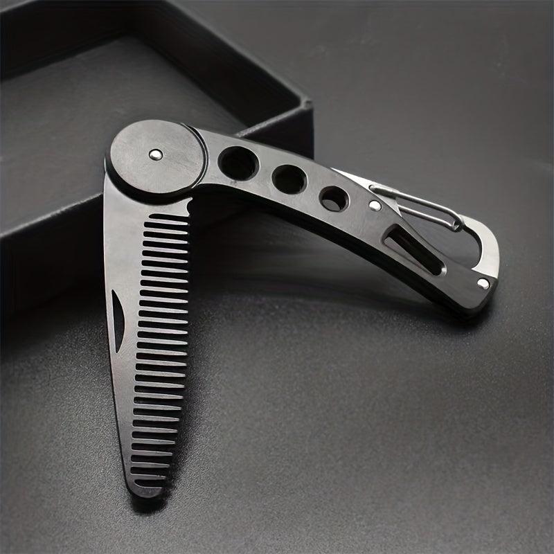 Stainless Steel Beard Comb for Men - Beard Grooming & Styling
