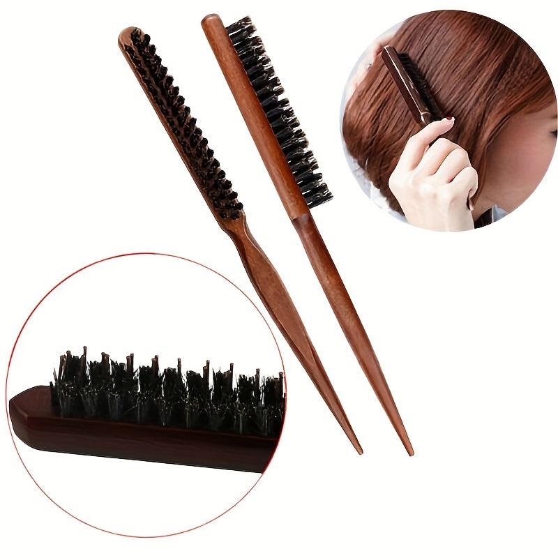 Salon Teasing Back Hair Brush Boar Bristle Comb Hair Brush Extension
