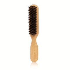 Bamboo Wooden Handle Beard Brush Moustache Haircutting Cleaning Brush