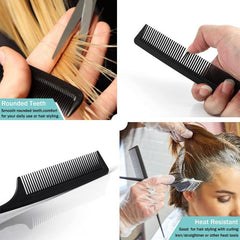 6pcs Carbon Fiber Hairdressing Comb Set