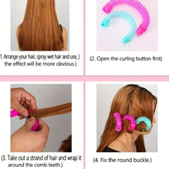 Hair Donut Curler DIY Spiral Curling Tool for Women's Hair Accessories