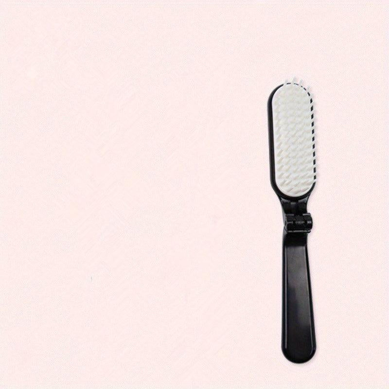Foldable Hair Comb Travel Curling Straight Brush Anti Static Head Massager