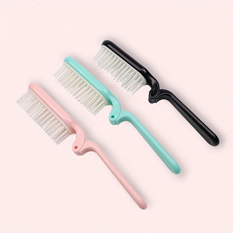 Foldable Hair Comb Travel Curling Straight Brush Anti Static Head Massager