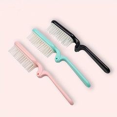Foldable Hair Comb Travel Curling Straight Brush Anti Static Head Massager
