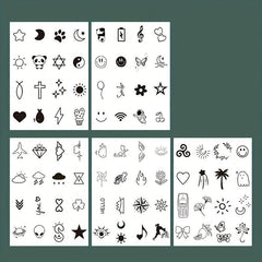 80 Juice Tattoo Stickers Waterproof Non reflective Finger Stickers