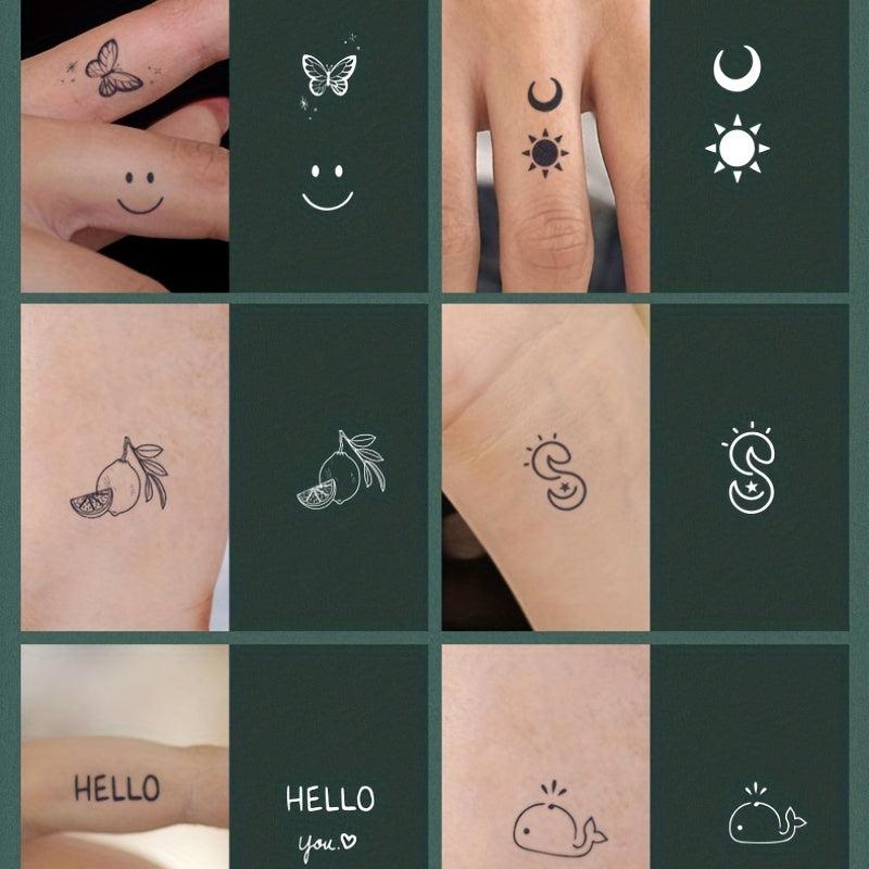80 Juice Tattoo Stickers Waterproof Non reflective Finger Stickers