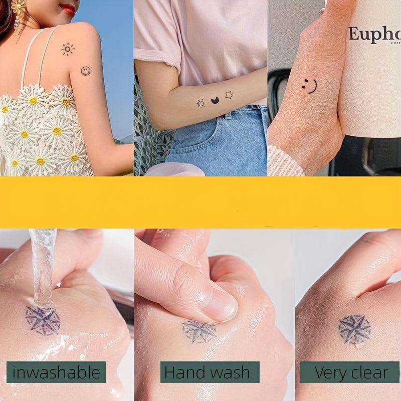 80 Juice Tattoo Stickers Waterproof Non reflective Finger Stickers