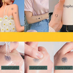 80 Juice Tattoo Stickers Waterproof Non reflective Finger Stickers